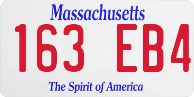 MA license plate 163EB4