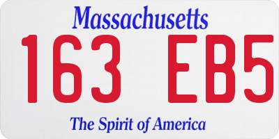 MA license plate 163EB5