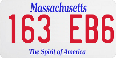 MA license plate 163EB6
