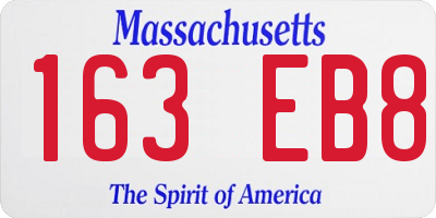 MA license plate 163EB8