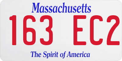 MA license plate 163EC2