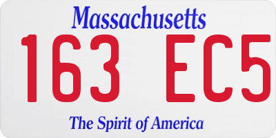 MA license plate 163EC5