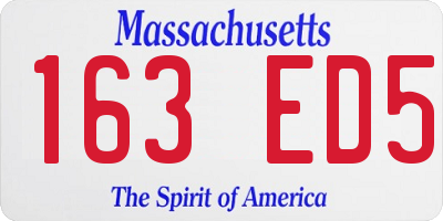 MA license plate 163ED5