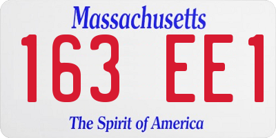 MA license plate 163EE1