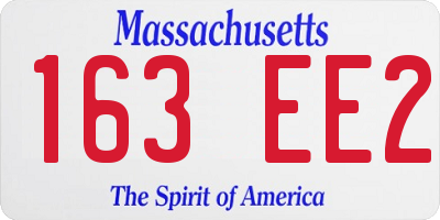 MA license plate 163EE2