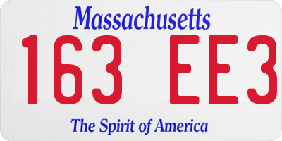 MA license plate 163EE3