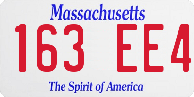 MA license plate 163EE4