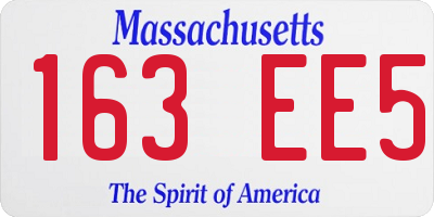 MA license plate 163EE5