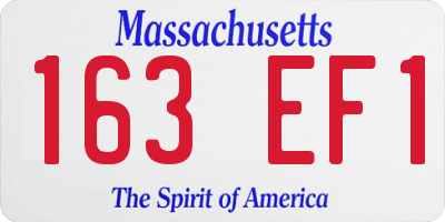 MA license plate 163EF1