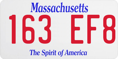 MA license plate 163EF8