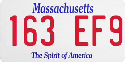 MA license plate 163EF9