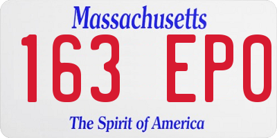 MA license plate 163EP0