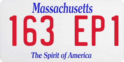 MA license plate 163EP1