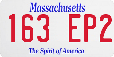 MA license plate 163EP2