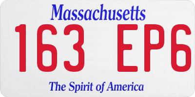 MA license plate 163EP6