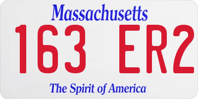MA license plate 163ER2