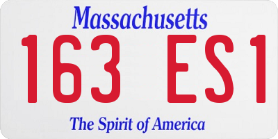 MA license plate 163ES1