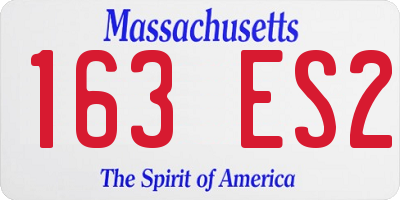 MA license plate 163ES2