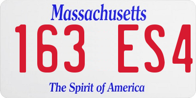 MA license plate 163ES4