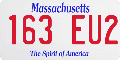 MA license plate 163EU2