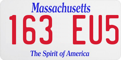 MA license plate 163EU5