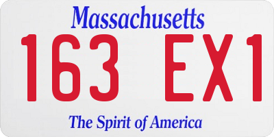 MA license plate 163EX1