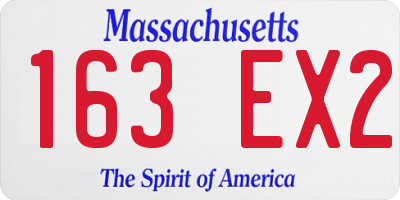 MA license plate 163EX2