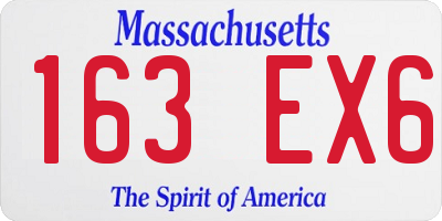 MA license plate 163EX6