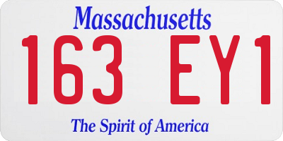 MA license plate 163EY1