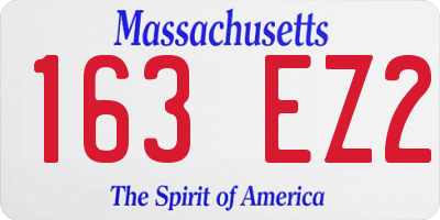 MA license plate 163EZ2