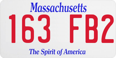 MA license plate 163FB2