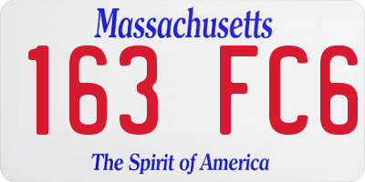 MA license plate 163FC6