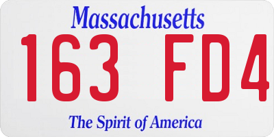 MA license plate 163FD4