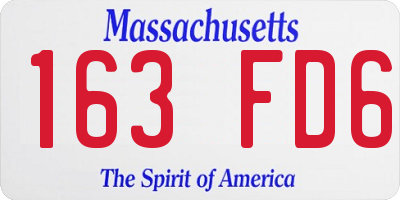 MA license plate 163FD6