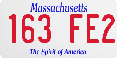 MA license plate 163FE2