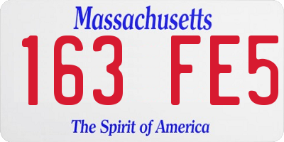 MA license plate 163FE5