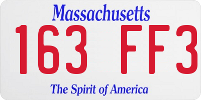 MA license plate 163FF3