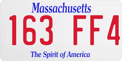 MA license plate 163FF4
