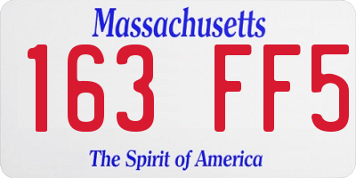 MA license plate 163FF5