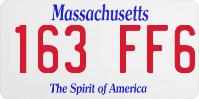 MA license plate 163FF6