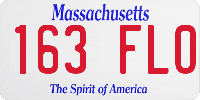 MA license plate 163FL0
