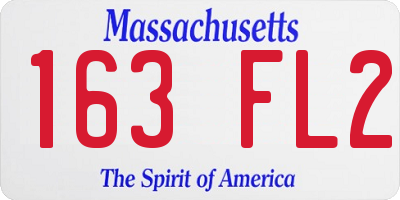 MA license plate 163FL2