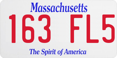 MA license plate 163FL5