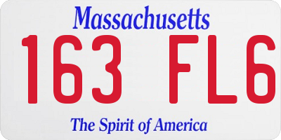 MA license plate 163FL6