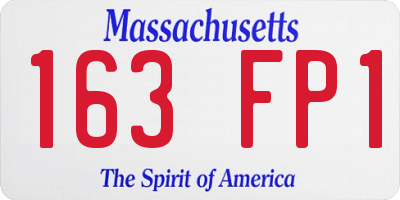 MA license plate 163FP1