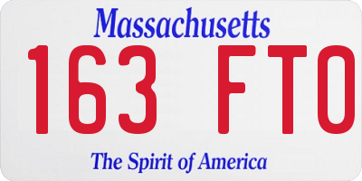 MA license plate 163FT0