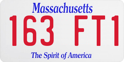 MA license plate 163FT1