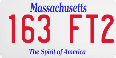 MA license plate 163FT2