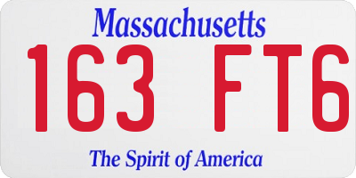 MA license plate 163FT6