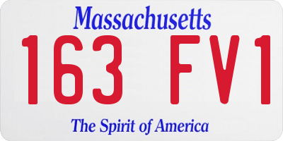 MA license plate 163FV1